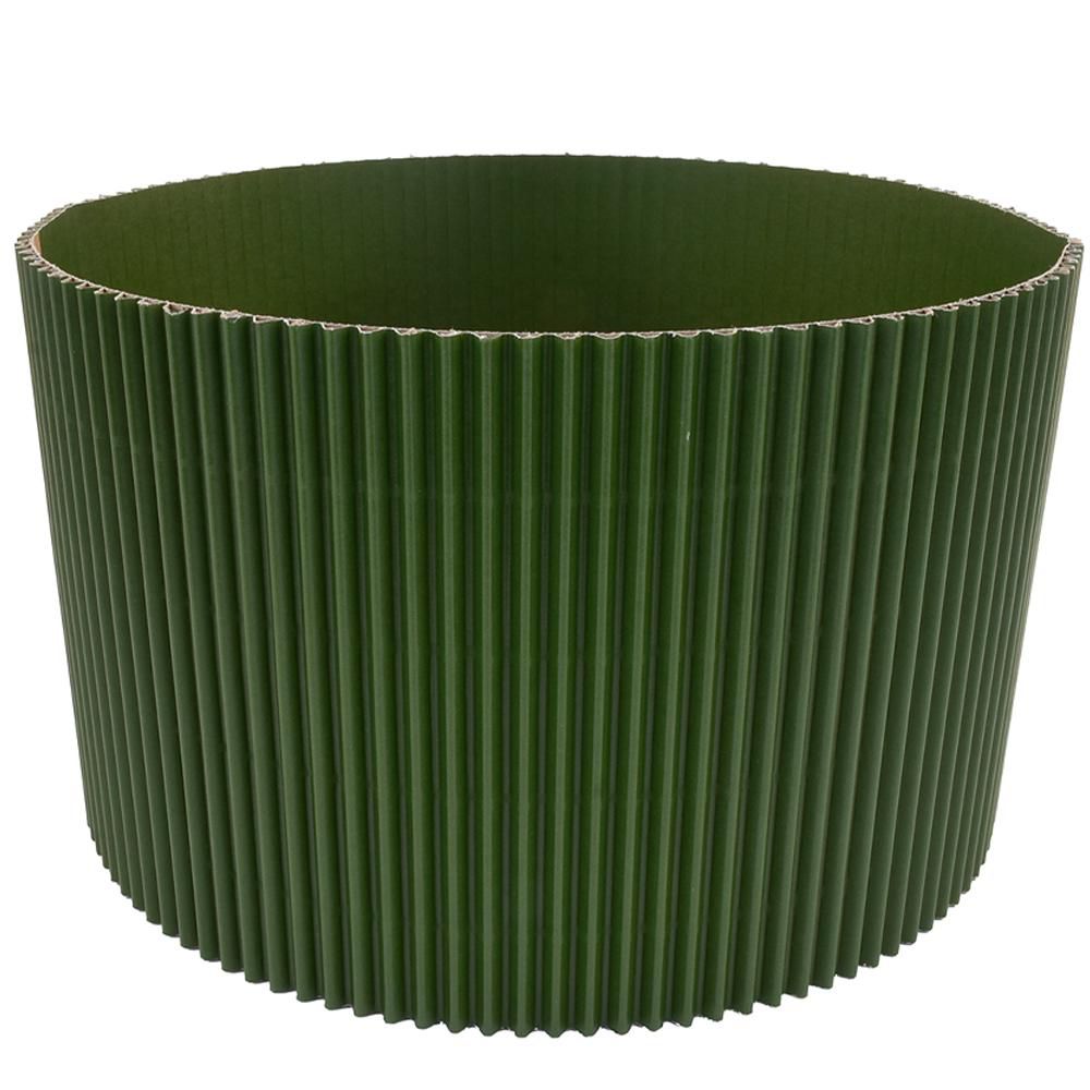 SET 12 SCATOLE CARTONE ONDULATO D.31,5 H.19 CM VERDE