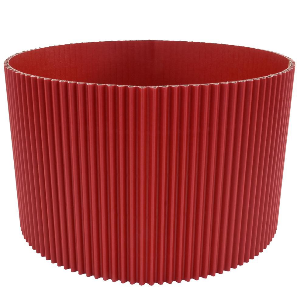 SET 12 SCATOLE CARTONE ONDULATO D.31,5 H.19 CM ROSSO