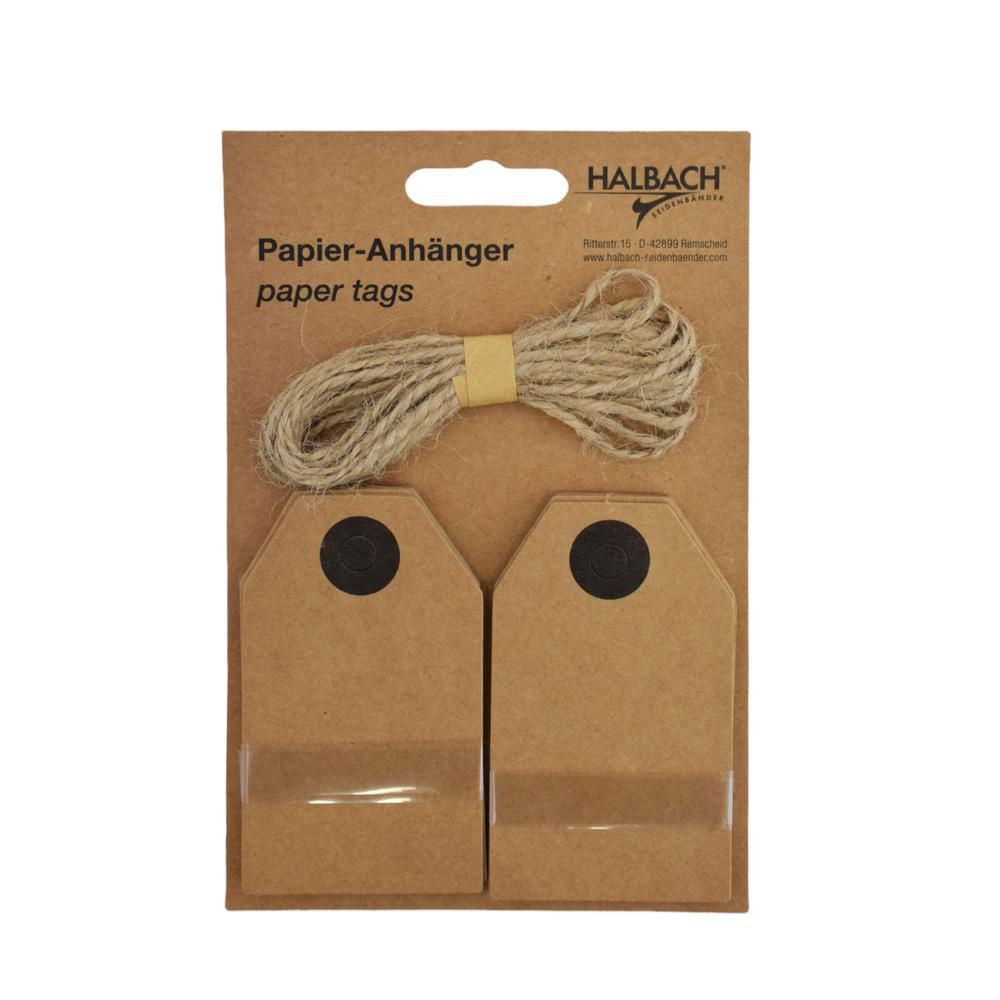 SET 48 TARGHETTE CARTA D/APPENDERE 4,5X7,5 CM NATURALE