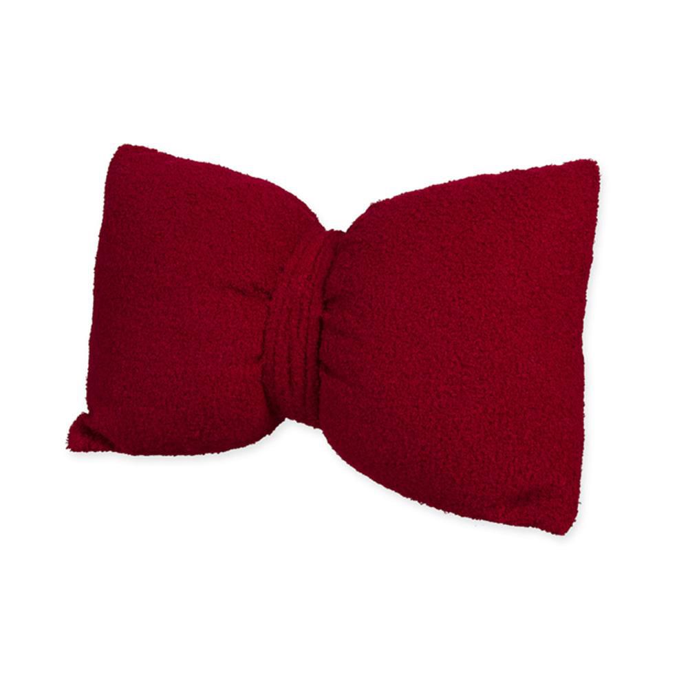 CUSCINO FIOCCO TESSUTO TEDDY 45X30 CM BORDEAUX