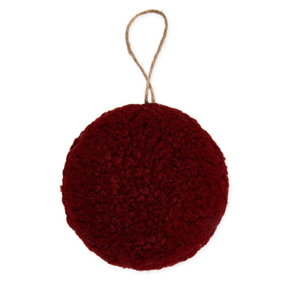 SET 2 SFERE D’APPENDERETESSUTO D.13 CM -TEDDY BALL- BORDEAUX