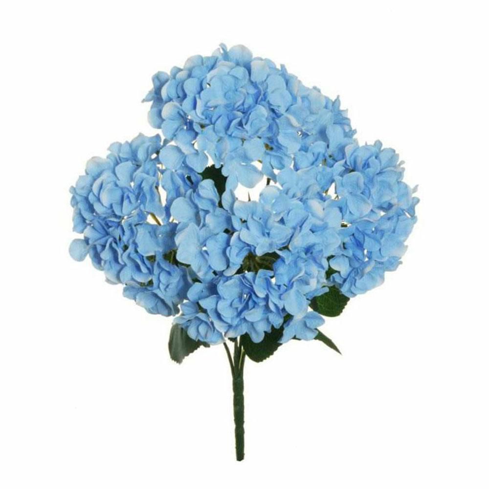 HYDRANGEA BOUQUET 5X CM.48 BLU CHIARO