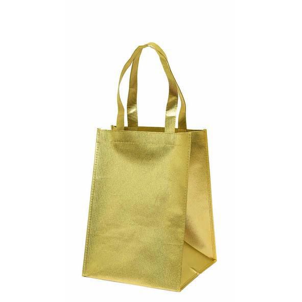 SET 10 SHOPPERS TNT PORTAPANETTONE 25X25X35 CM ORO