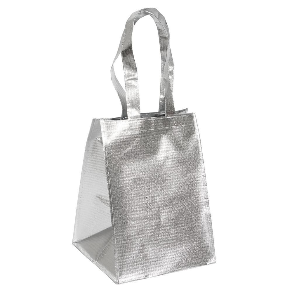 SET 10 SHOPPERS TNT PORTAPANETTONE 25X25X35 CM ARGENTO