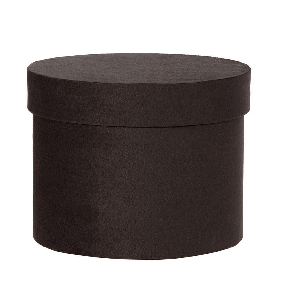 SET 3 SCATOLE VELLUTO D.18,3-16-13,7 CM H.14,5-13-11 CM NERO