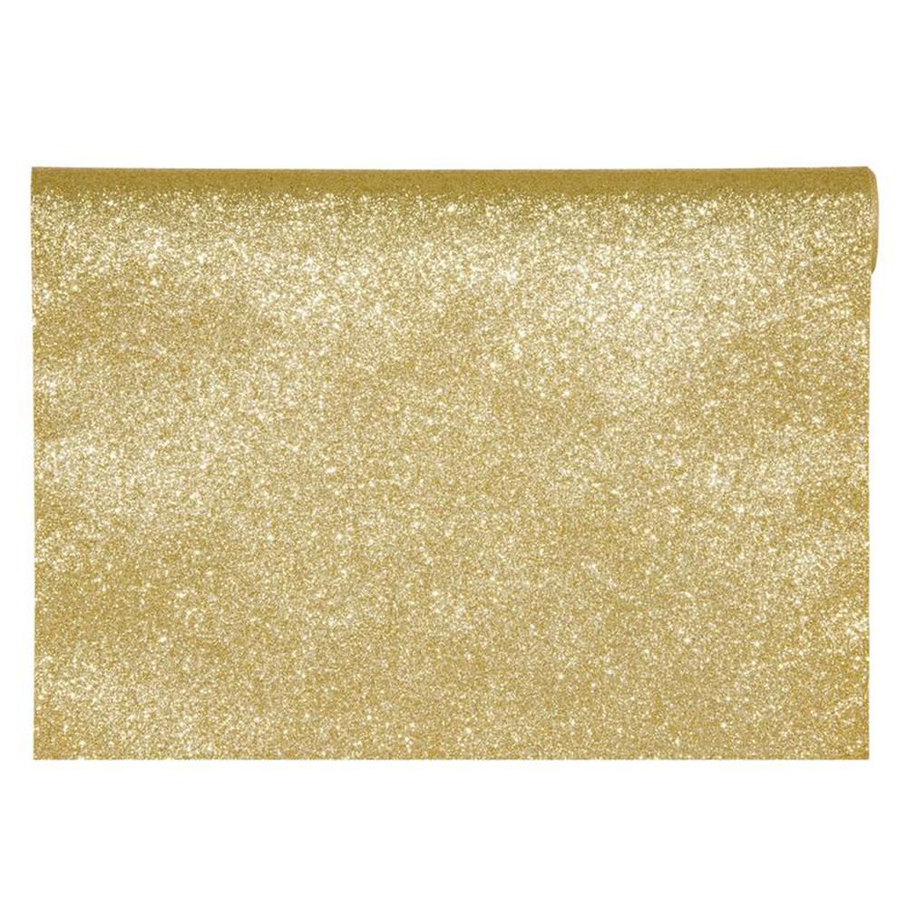 RUNNER GLITTER PERMANENTE -DESIREE- CM 28X2,5 MT ORO