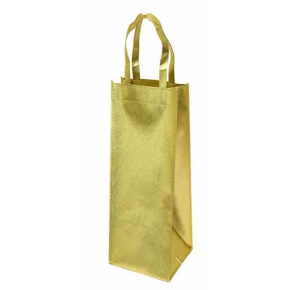 SET 10 SHOPPERS TNT PORTABOTTIGLIA 12X10X36 CM ORO