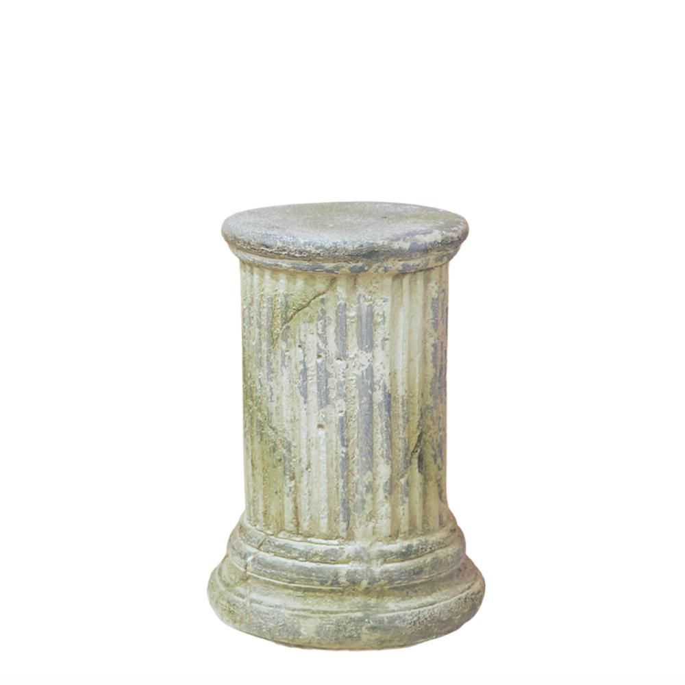 COLONNA RIGATA IN PIETRA D.27 H.38 IMPERO GRIGIO/BIANCO/AVORIO