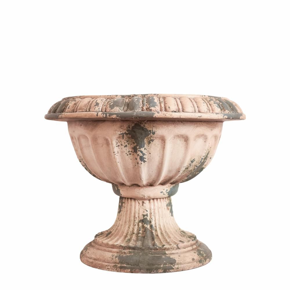 COPPA MEDICEA DECORO INPIETRA D.41 H.34 CM IMPERO GRIGIO/BIANCO