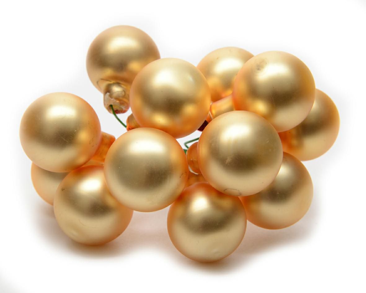 SET 144 SFERE PICK VETRO MM.20 ORO SATINATO