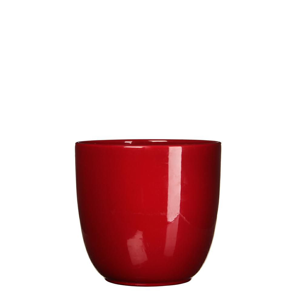 VASO CERAMICA TONDO D.19,5 CM H.18,5 CM -TUSCA- ROSSO