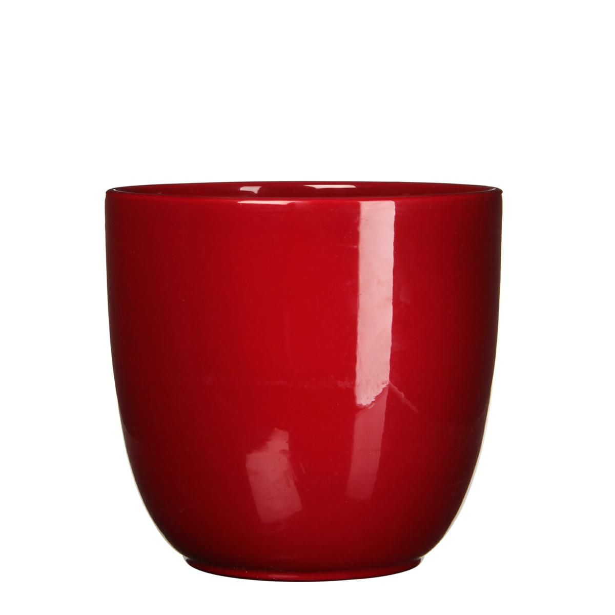 VASO CERAMICA TONDO D.28 CM H.25 CM -TUSCA- ROSSO