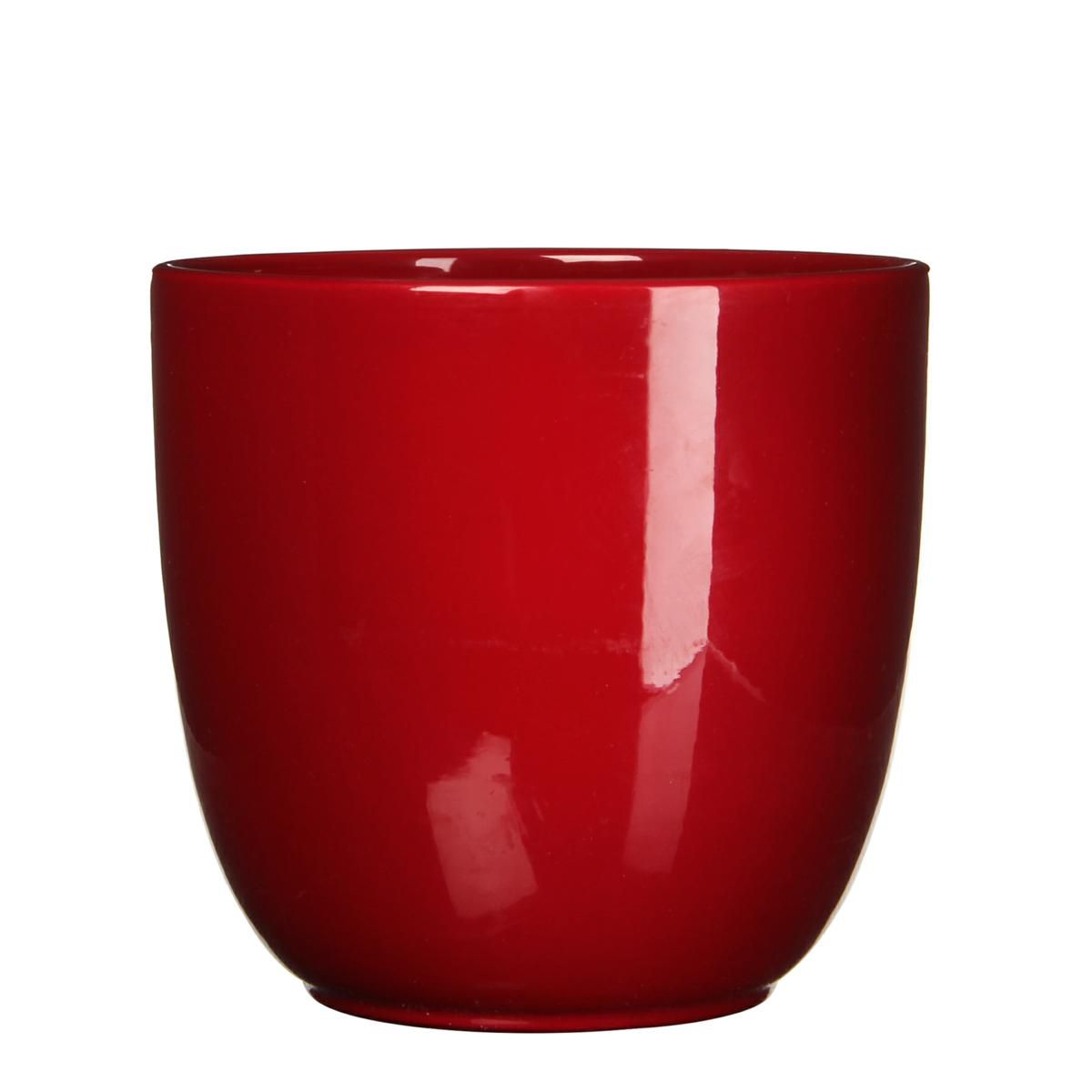 VASO CERAMICA TONDO D.31 CM H.28,5 CM -TUSCA- ROSSO