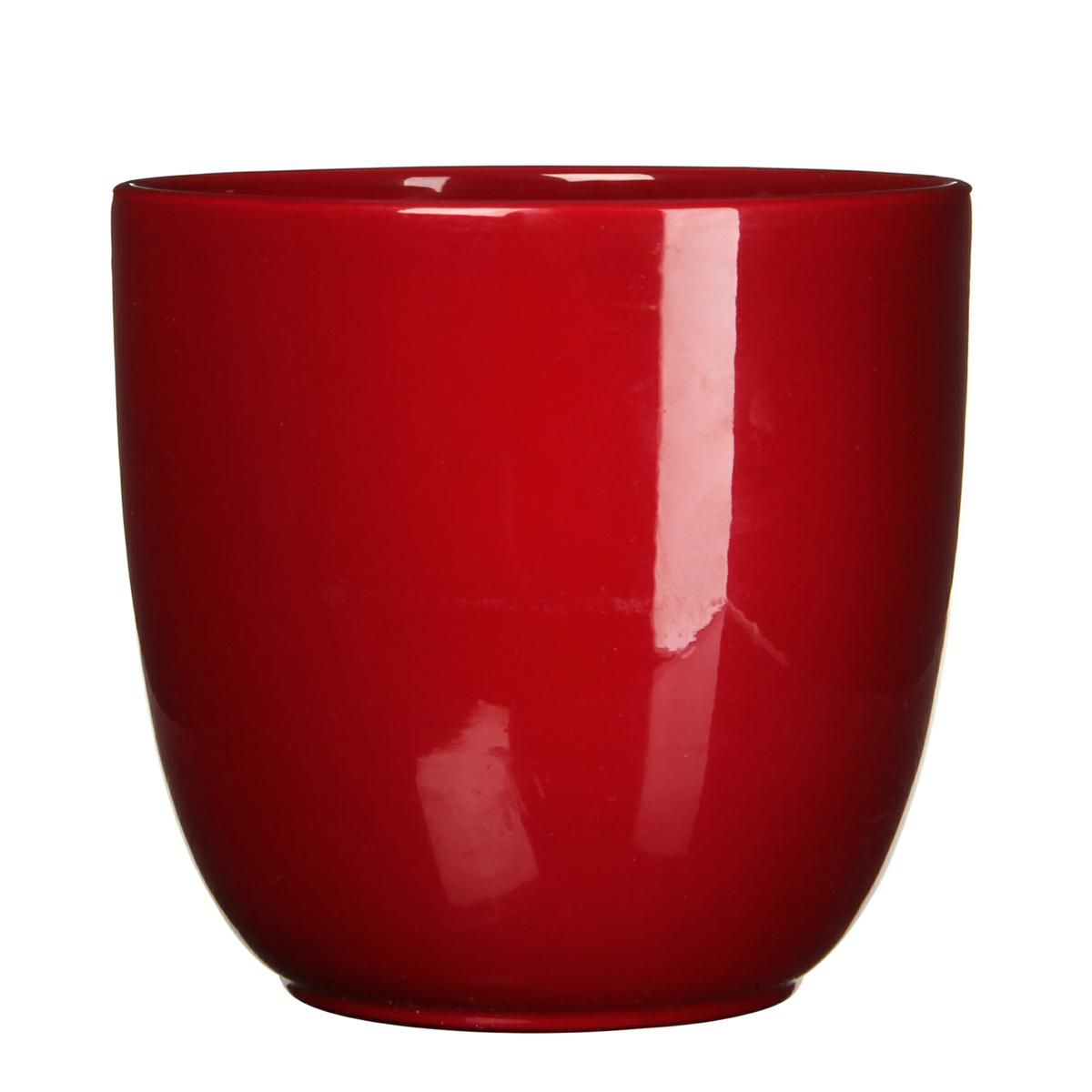 VASO CERAMICA TONDO D.35 CM H.31 CM -TUSCA- ROSSO