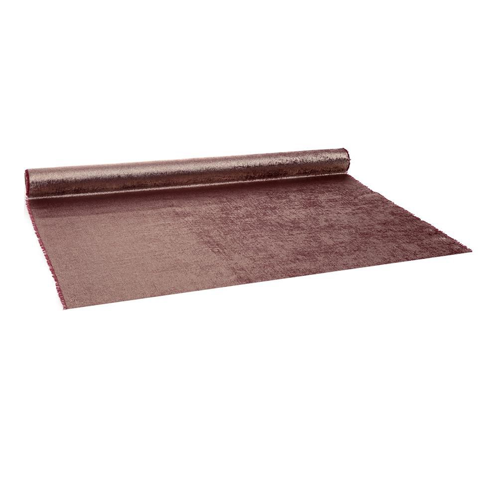 RUNNER POLIESTERE/VELLUTO 470MM 1,5MT -GLAM RAW- MALVA