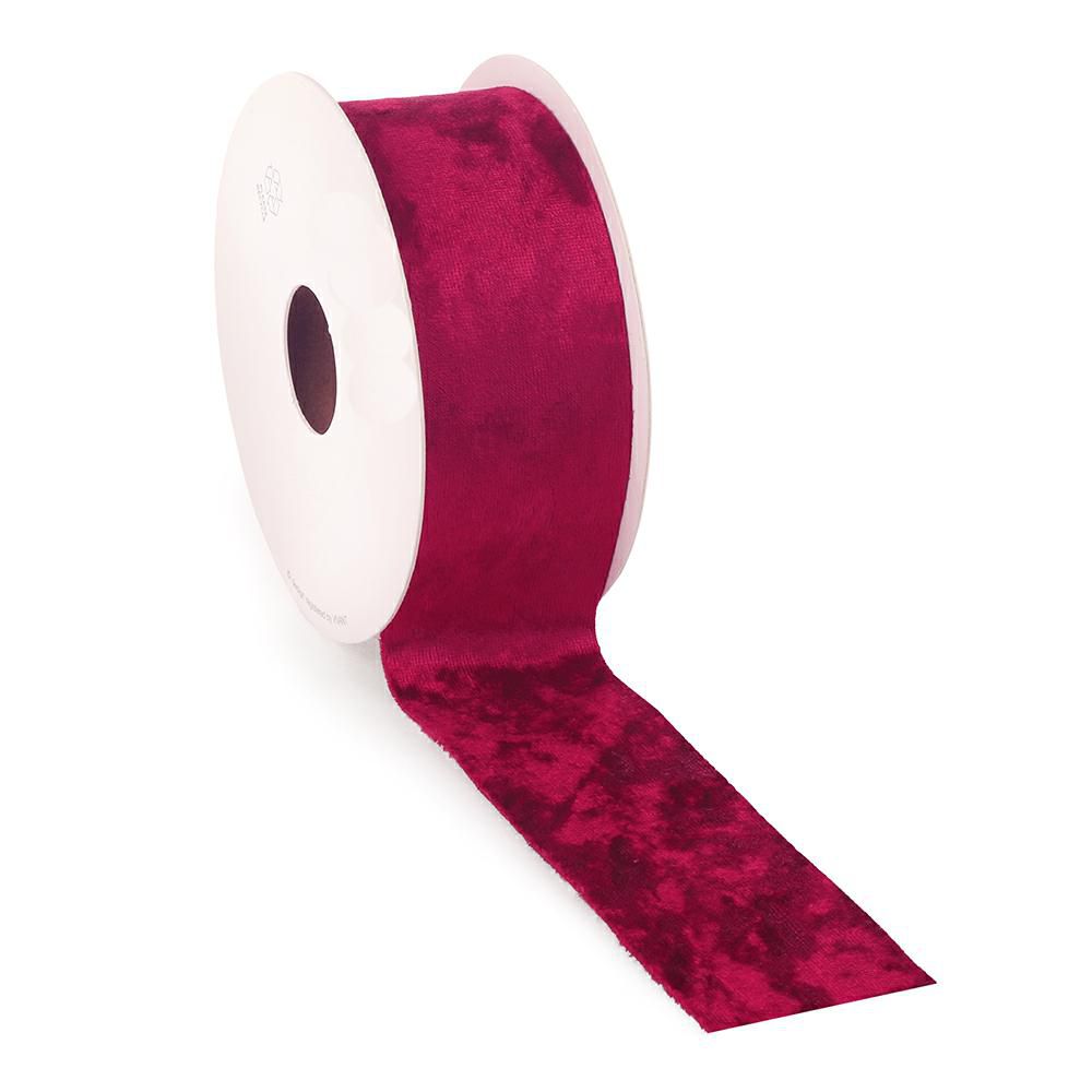 NASTRO VELLUTO 25MM 5MT-VELVET ICE- ROSSO