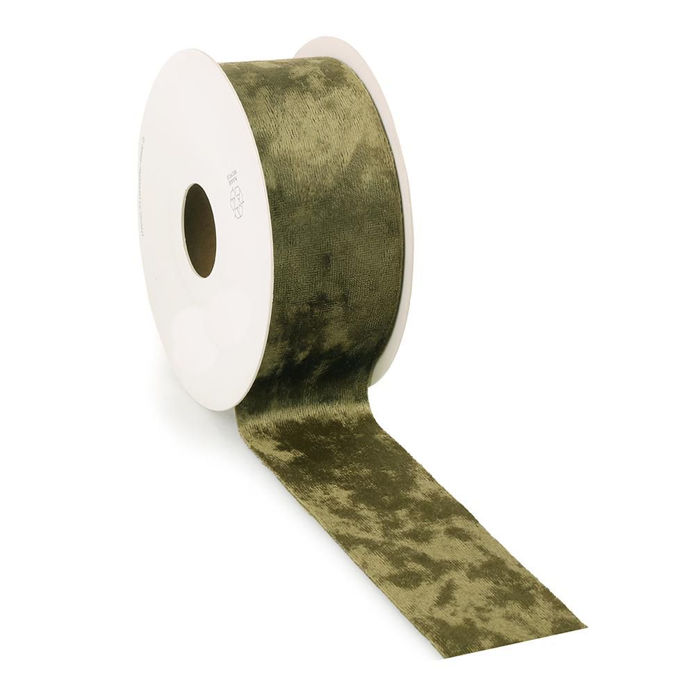 NASTRO VELLUTO 40MM 5MT-VELVET ICE- VERDE