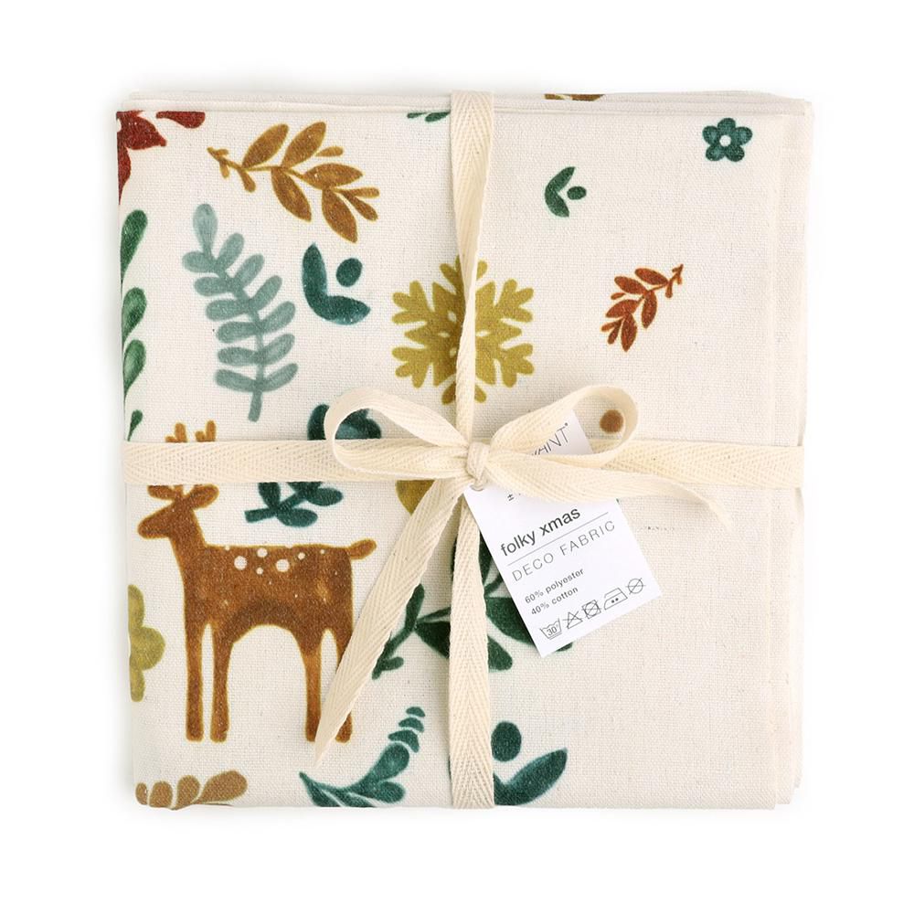 RUNNER 330MM 1,45MT -FOLKY XMAS- BIANCO/ROSSO/VERDE/ORO