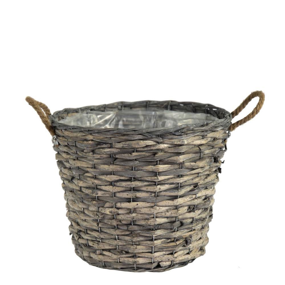 CESTO C/MANICI D.30 CM H.24 CM -BOBS- GRIGIO