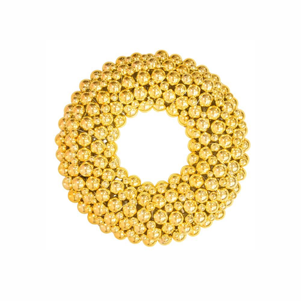 CORONA NATALE POLY -BOULE S- D.70 CM ORO