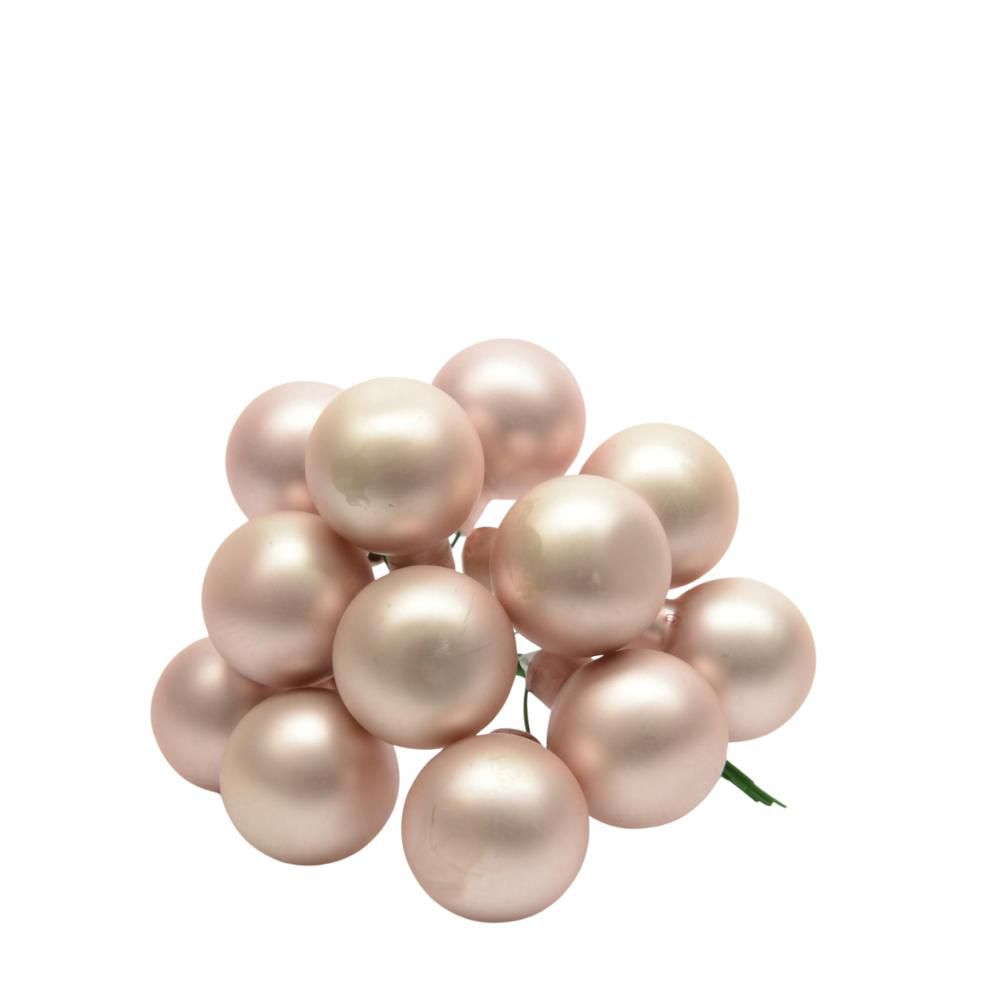 SET 144 SFERE PICK VETRO MM.20 ROSA SATINATO