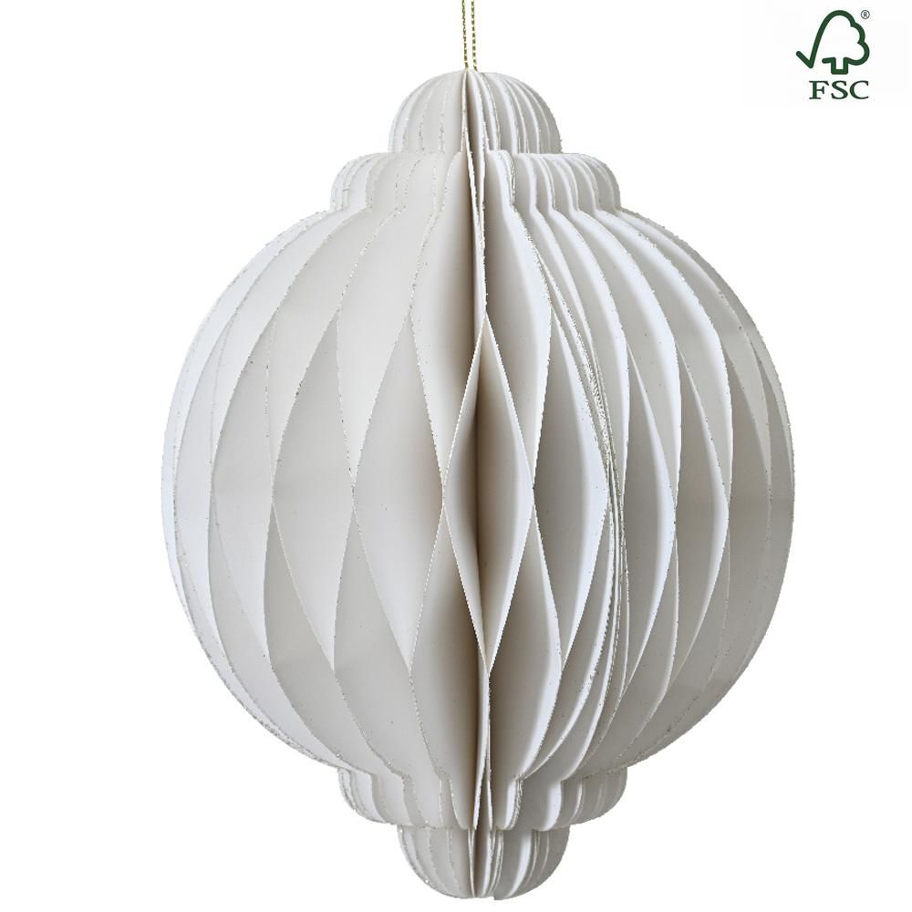SFERA CARTA D/APP. D.15CM H.20 CM BIANCO