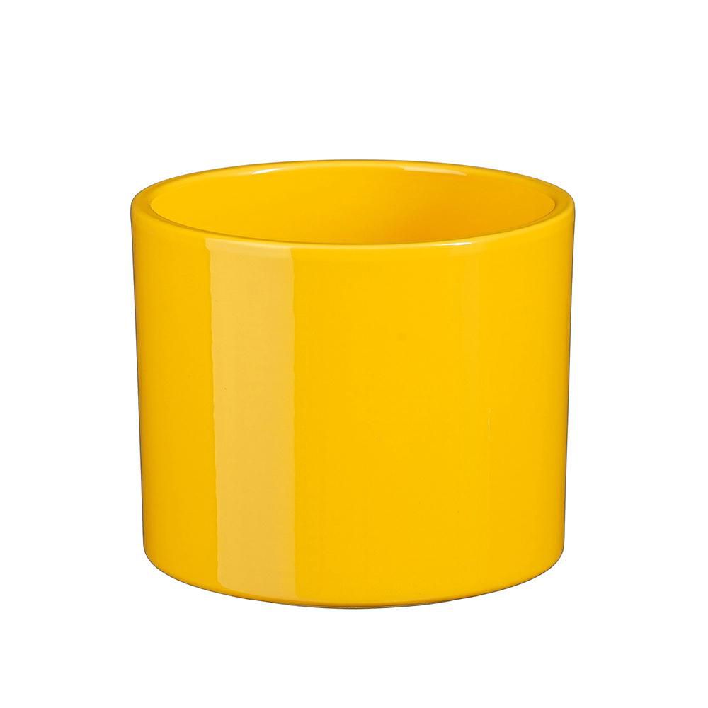 VASO CERAMICA TONDO D.15 CM H.13 CM -ERA- GIALLO