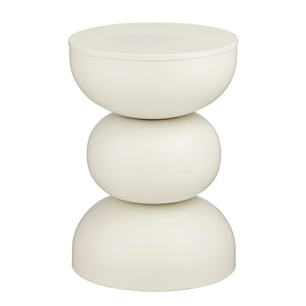 TAVOLO METALLO D.32 CM H.46 CM -ELLIOT- BIANCO