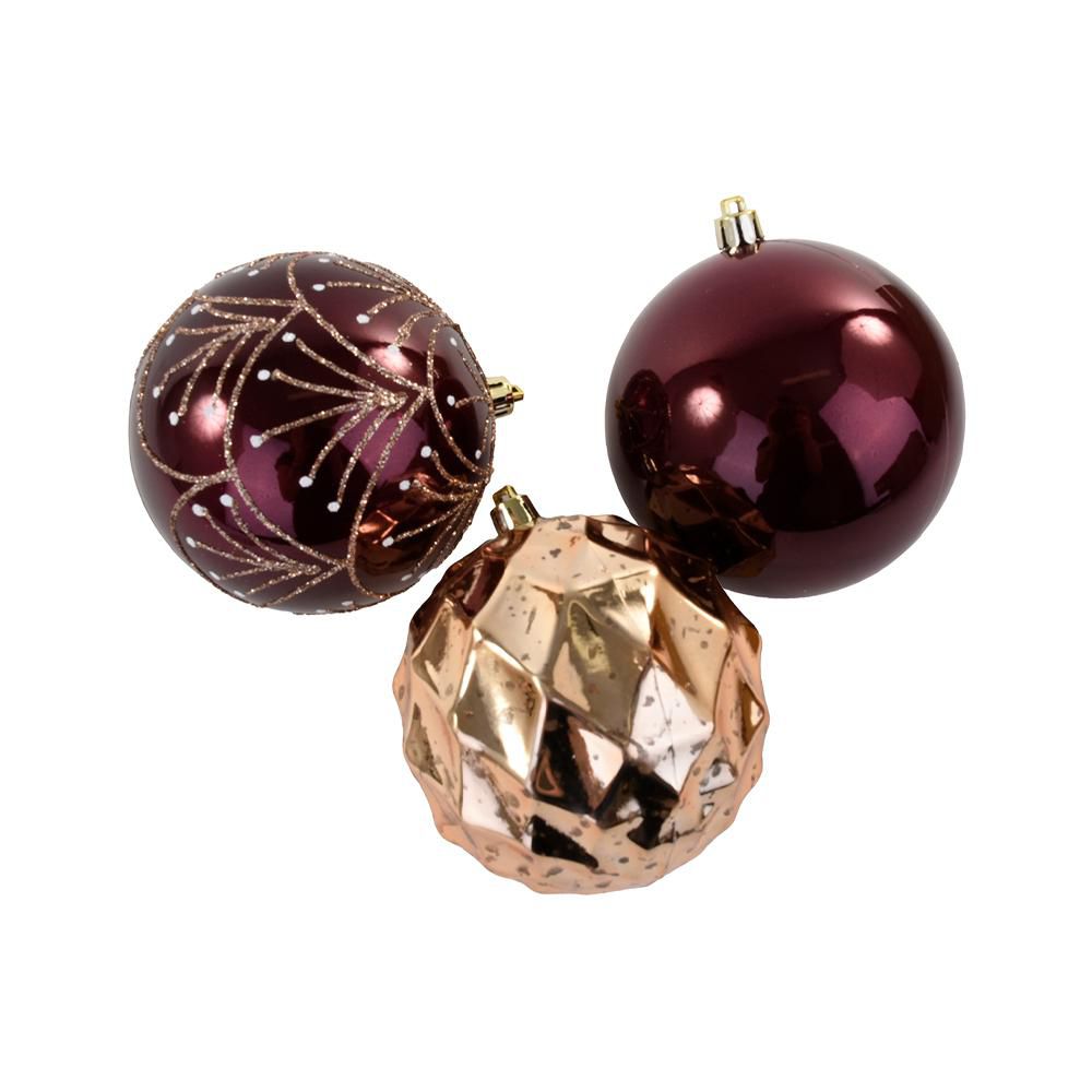 SET 6 SFERE POLY MM.100VIOLA/ORO