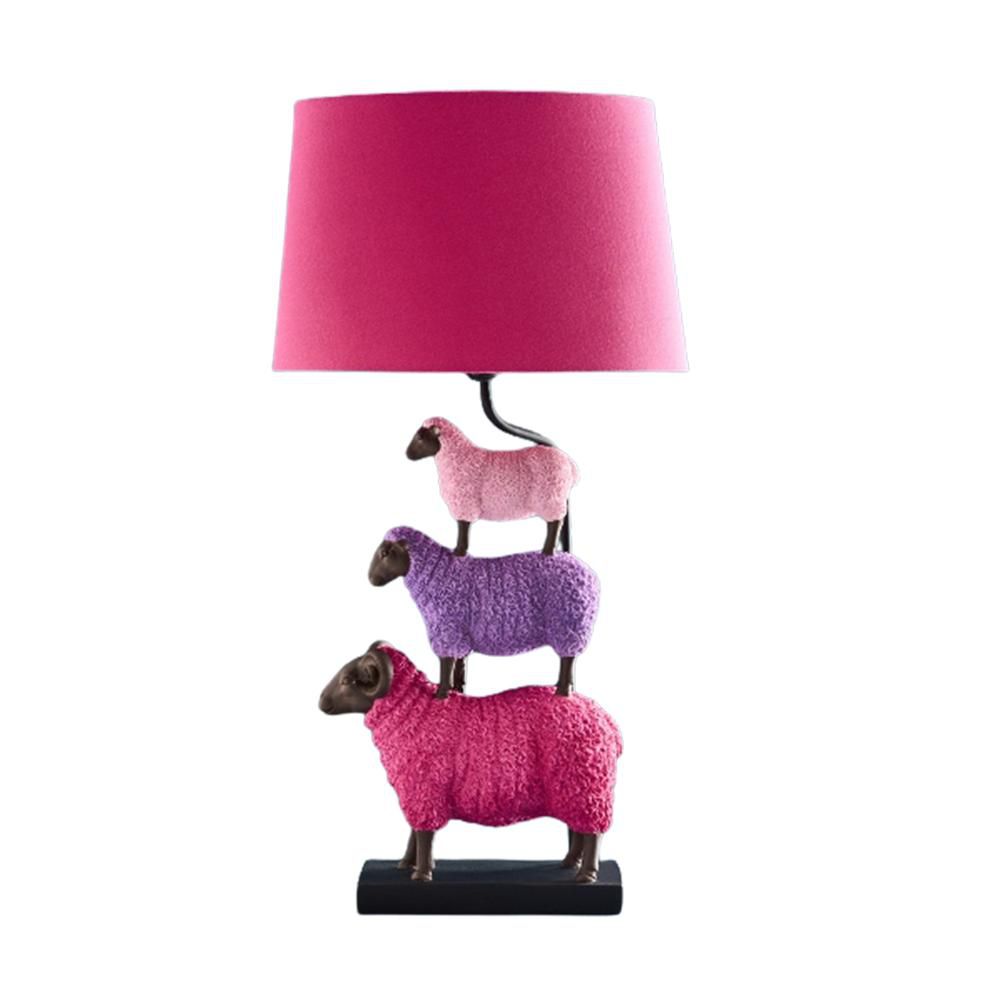 LAMPADA D/TAVOLO -PECORELLE- 35X20 CM H.67,5 CM NERO/ROSA/LILLA LAMPADA D/TAVOLO -PECORELLE- 35X20 CM H.67,5 CM NERO/ROSA/LILLA