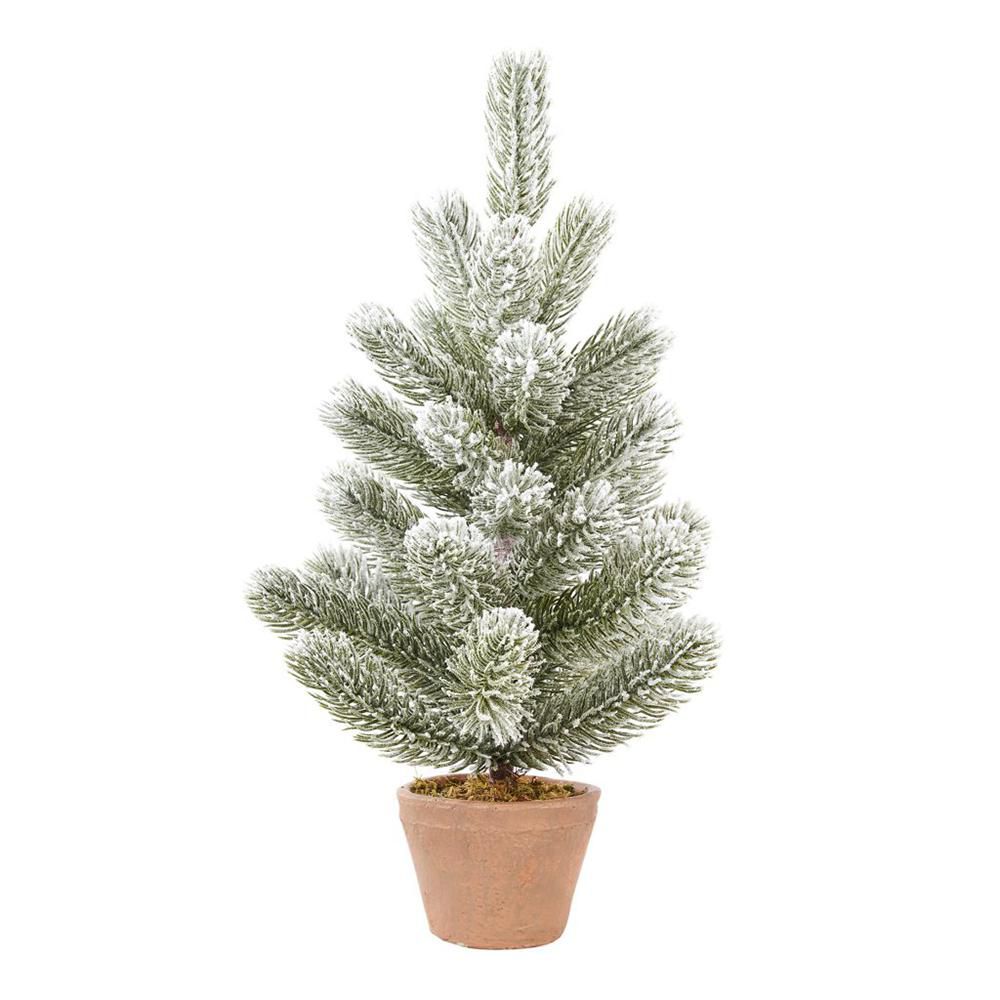 ALBERO PINETTO C/VASO -VIRGINIA- H.40 CM INNEVATO