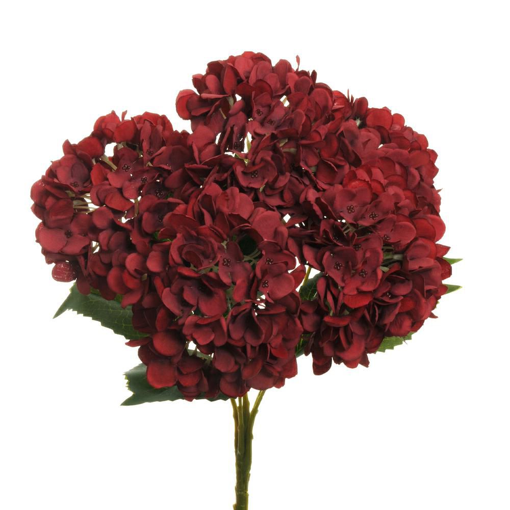 HYDRANGEA BOUQUET 5X CM.50 -JULIET- ROSSO