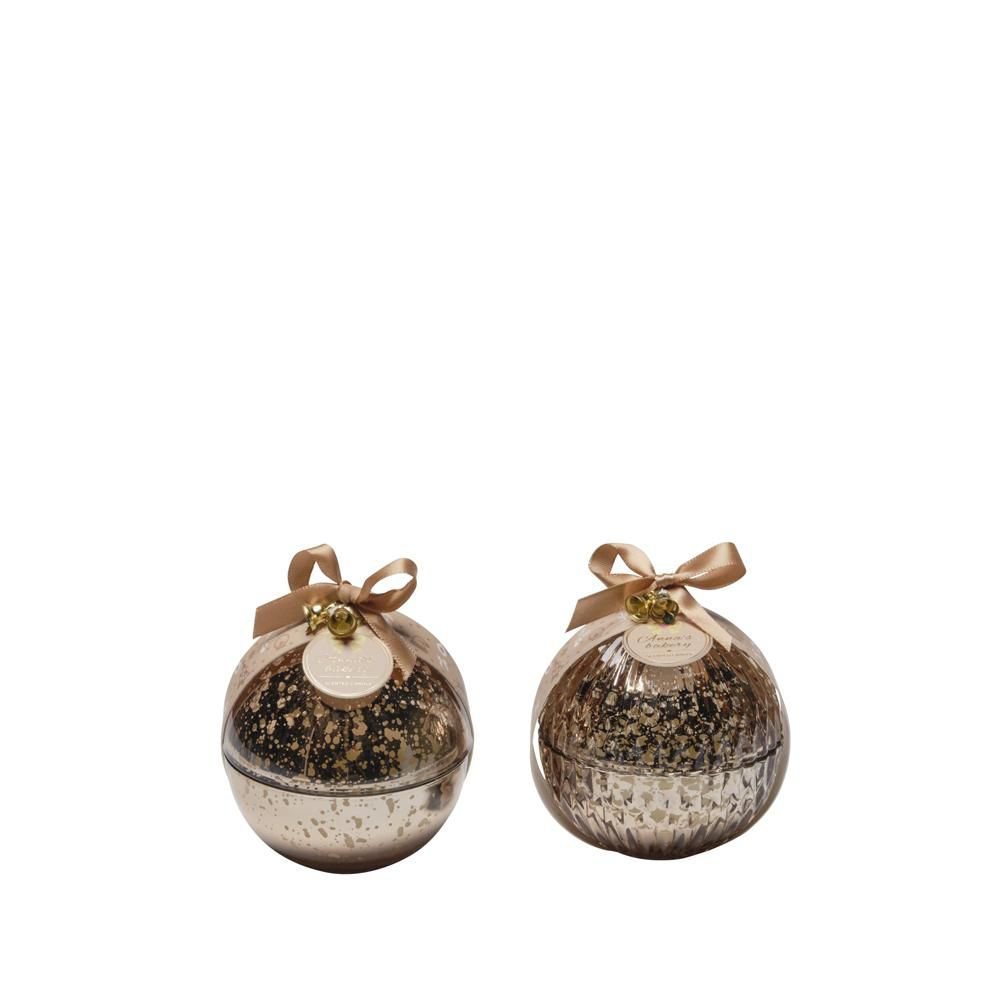 CANDELA IN SFERA VETRO ANTICATA D.11 CM H.11,5 CM ORO CANDELA IN SFERA VETRO ANTICATA D.11 CM H.11,5 CM ORO