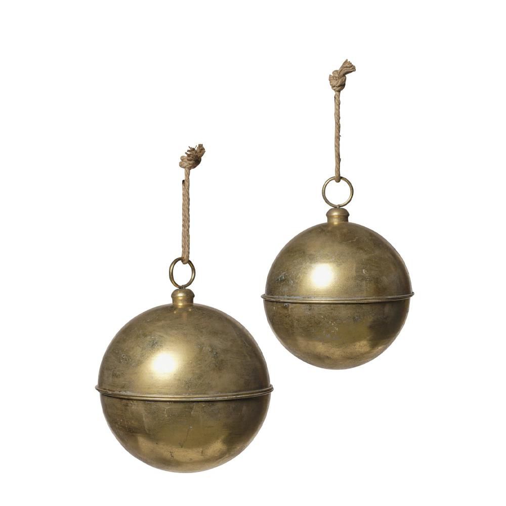 SET 2 SFERE LATTA D.30-35 CM ORO SET 2 SFERE LATTA D.30-35 CM ORO
