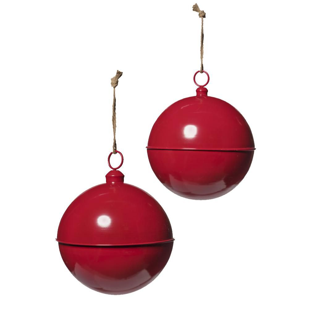 SET 2 SFERE LATTA D.40-50 CM ROSSO