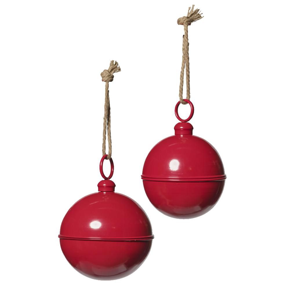 SET 2 SFERE LATTA D.20-24 CM ROSSO