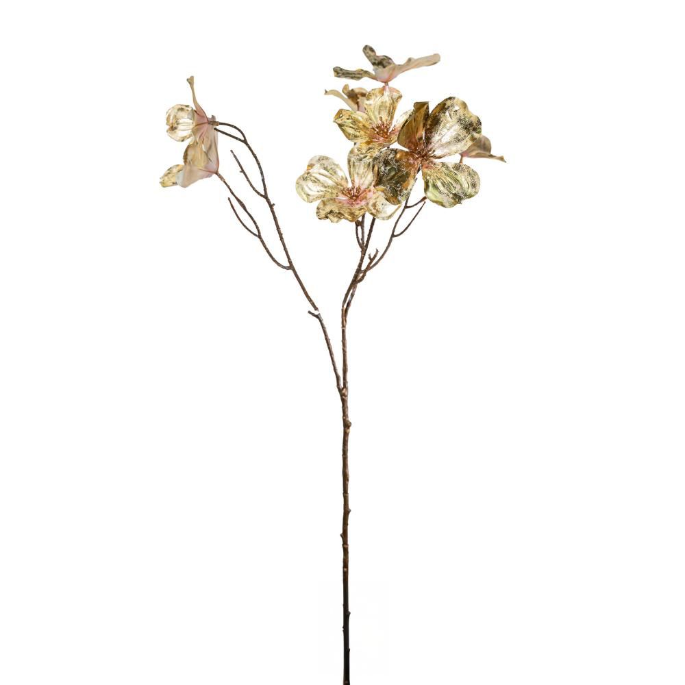 ROSA DOGWOOD SPRAY CM.75 ORO