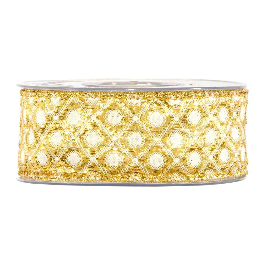 NASTRO LUREX C/BORDO ANIMATO -ALABASTER- 4CM 10MT ORO NASTRO LUREX C/BORDO ANIMATO -ALABASTER- 4CM 10MT ORO