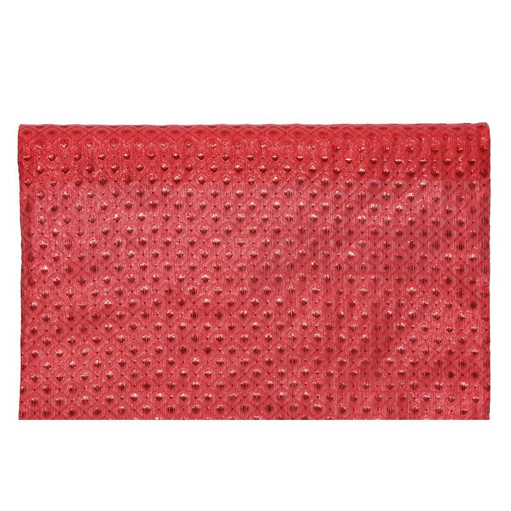 RUNNER POLY C/LUREX -ALABASTER- CM 30X2,5 MT ROSSO