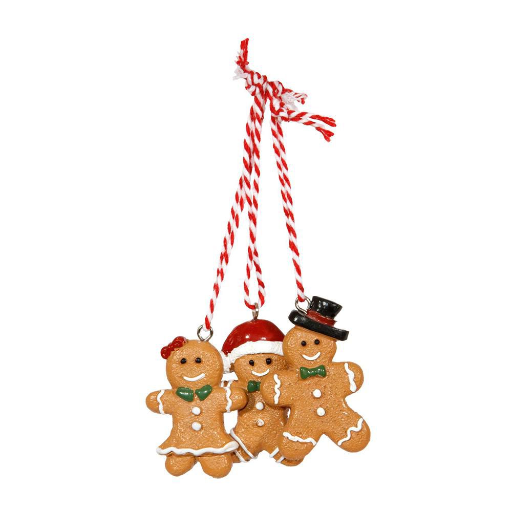 SET 6 TAGS C/FILO C/GINGERBREAD MEN CANDIES 3X4,5 M NATURALE