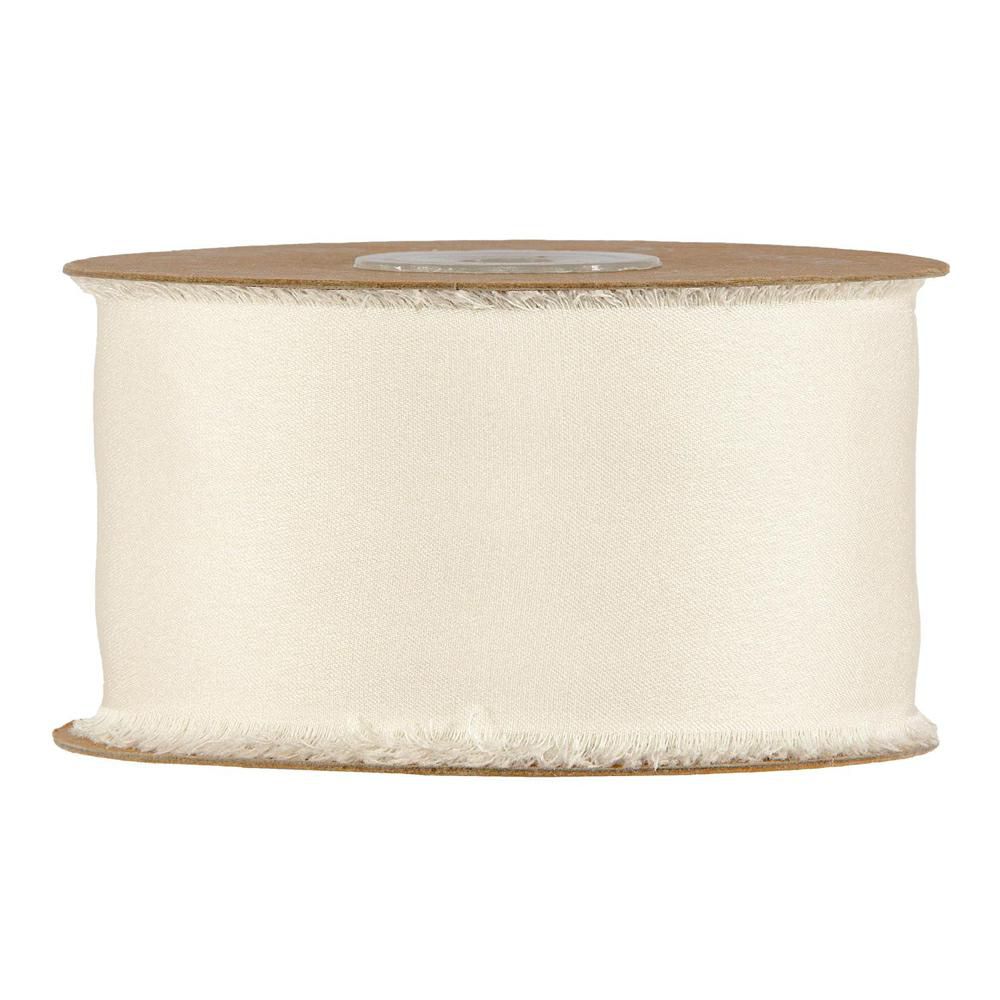 NASTRO SIMIL SETA 50MM 10MT -AMELIE- CREMA