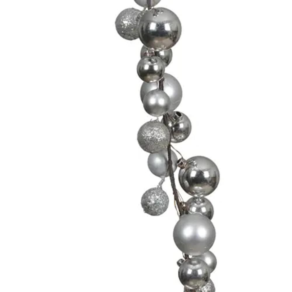 GHIRLANDA SFERE POLY MM.60 H.180 LUCIDO/SATINATO/GLITTERATO ARGE