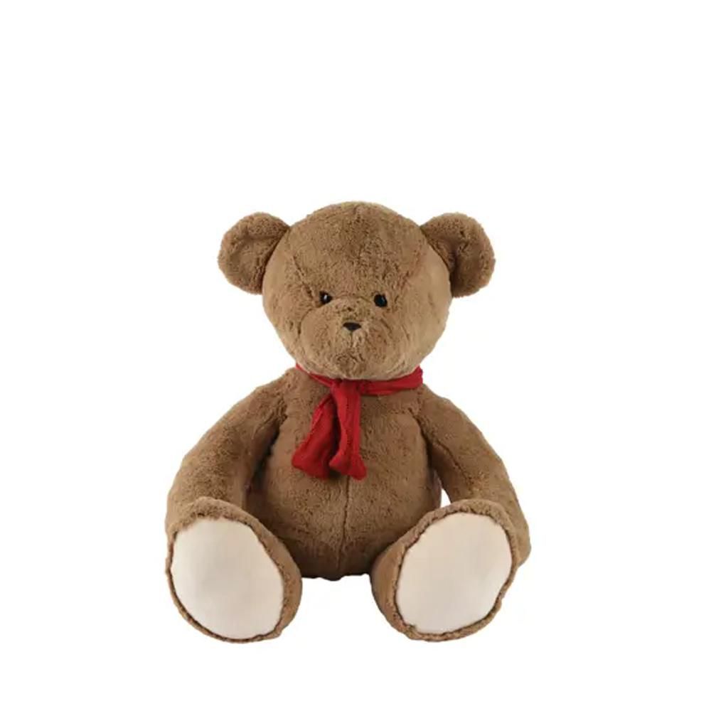 ORSO C/SCIARPA ROSSA 25X20 H.25 CM MARRONE