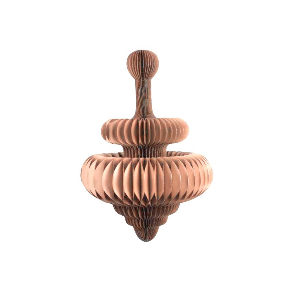 DECORO D’APPENDERE CARTA C/GLITTER D.54 CM H.77 CM ROSA CHIARO