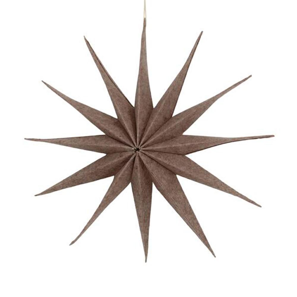 STELLA D’APPENDERE IN FELTRO 40X10 CM H.40 CM MARRONE