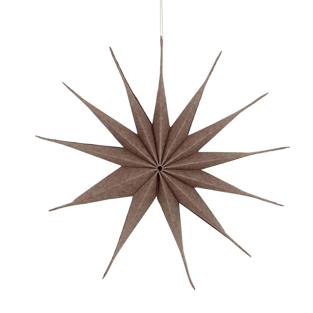 STELLA D’APPENDERE IN FELTRO 50X12,5 CM H.50 CM MARRONE