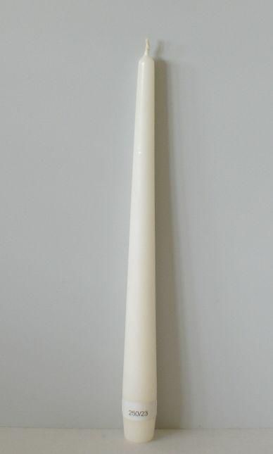 CANDELA CONICA D.2,3 CMH.25 CM -250/23- CONF. PZ.48 ROSSO