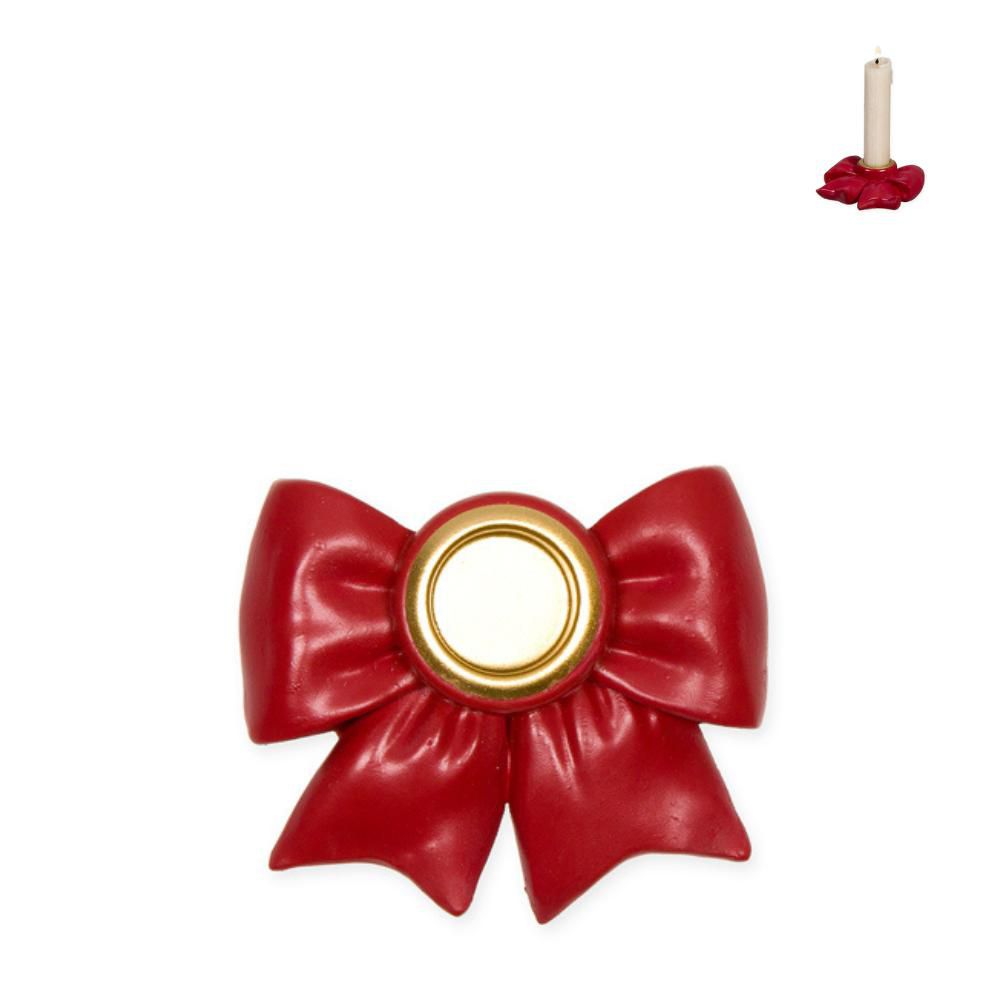 CANDELIERE POLIRESINA FIOCCO -BOW- ROSSO CANDELIERE POLIRESINA FIOCCO -BOW- ROSSO