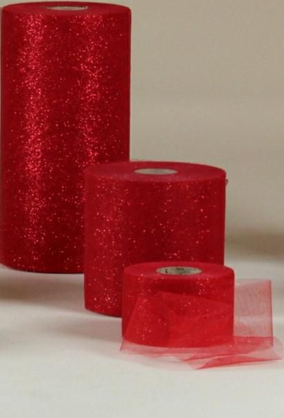 TULLE CM.12,5X100MT. GLITTER ROSSO TULLE CM.12,5X100MT. GLITTER ROSSO