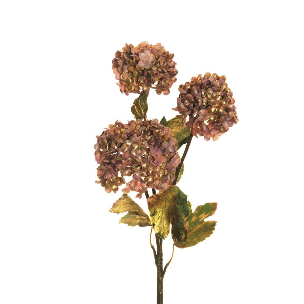 SNOWBALL SPRAY 3F CM.65-GRACE COLLECTION- ROSA/ORO